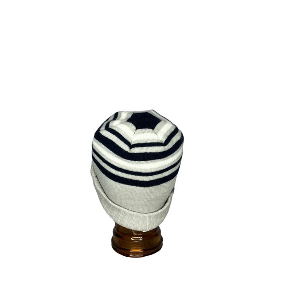 Top Of The World Adult O/S Notre Dame Fighting Irish Gray Navy Stripe Beanie Hat - Picture 3 of 6